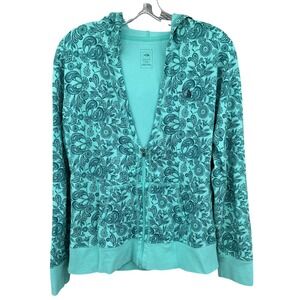 The North Face Hoodie Womens XL Turquoise Paisley Full Zip Jacket‎